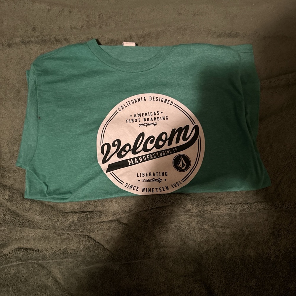 Volcom Teal Logo Tee